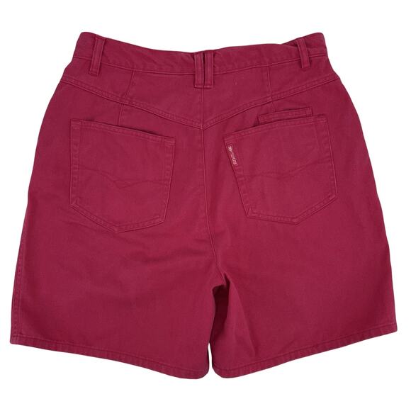 VTG Gloria Vanderbilt Denim Shorts Size 12 Hot Pink High Rise Mom 90's Y2K EUC - Picture 6 of 10